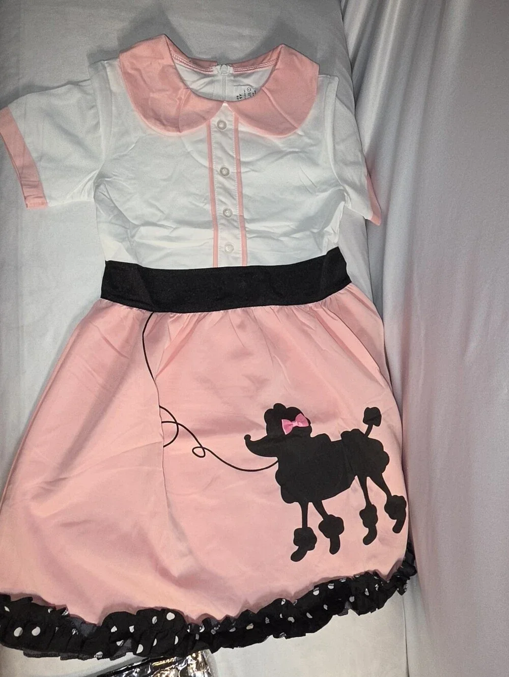 Amazon Pink, White and Black Retro Poodle Skirt Costume Dress
